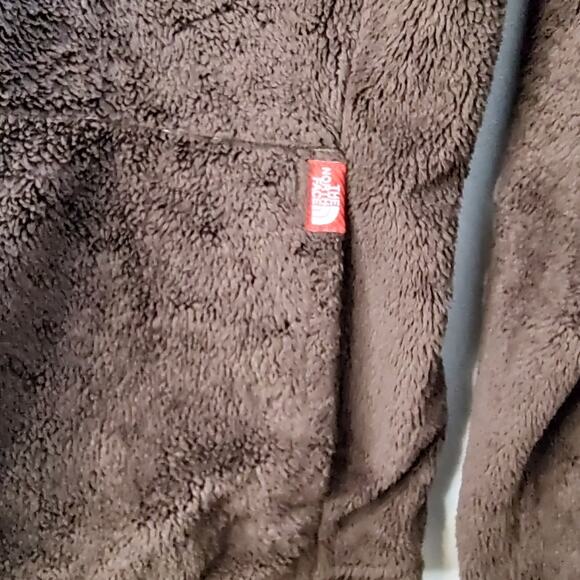 The North Face Brown Fuzzy Plush Quarter Zip Pullover Size Medium - Picture 7 of 9